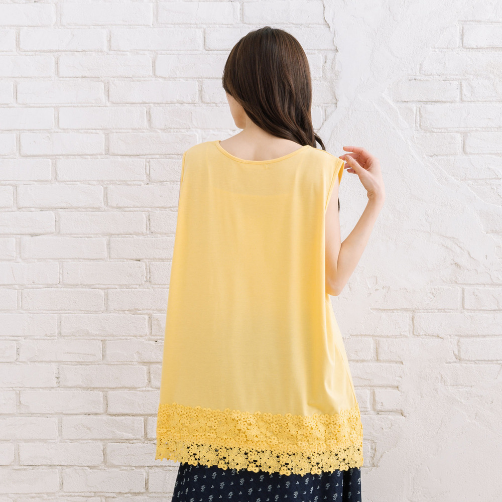 21号(6L~) 【抗菌・防臭】裾レースタンクトップ19