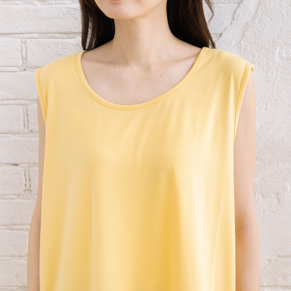 21号(6L~) 【抗菌・防臭】裾レースタンクトップ21