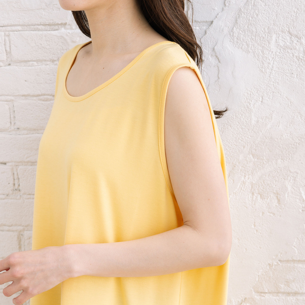 21号(6L~) 【抗菌・防臭】裾レースタンクトップ22