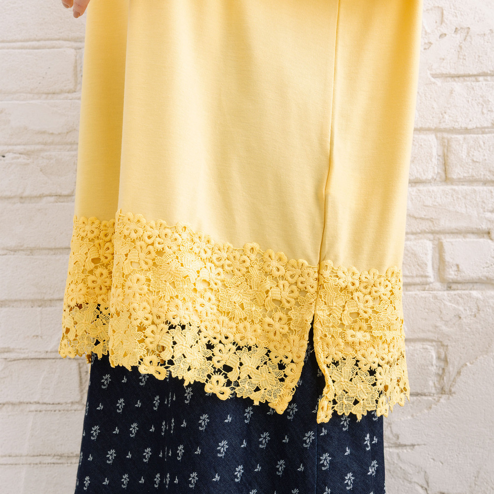 21号(6L~) 【抗菌・防臭】裾レースタンクトップ23