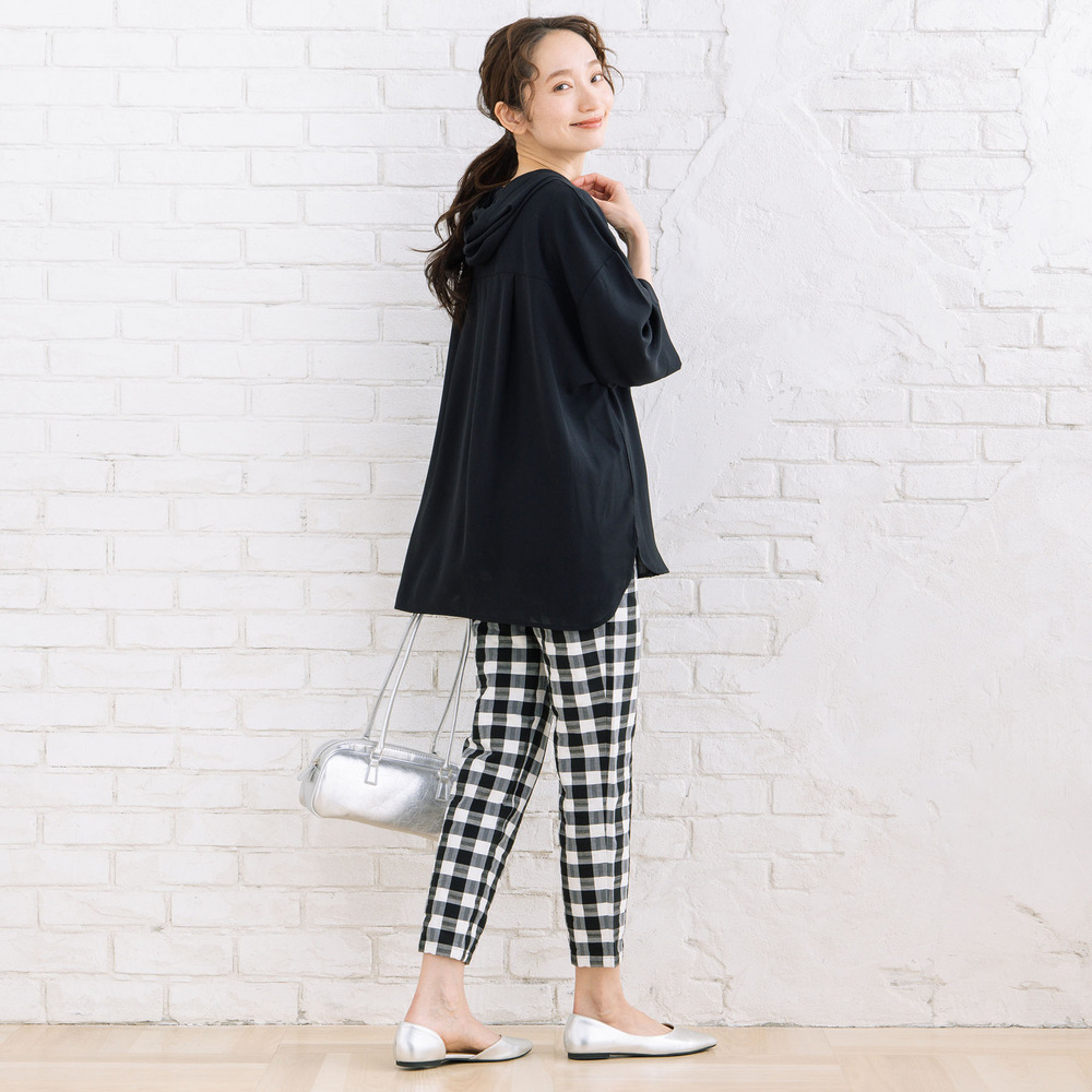 【COOL・UV・防シワ】スムースジョーゼットフーディブルゾン10