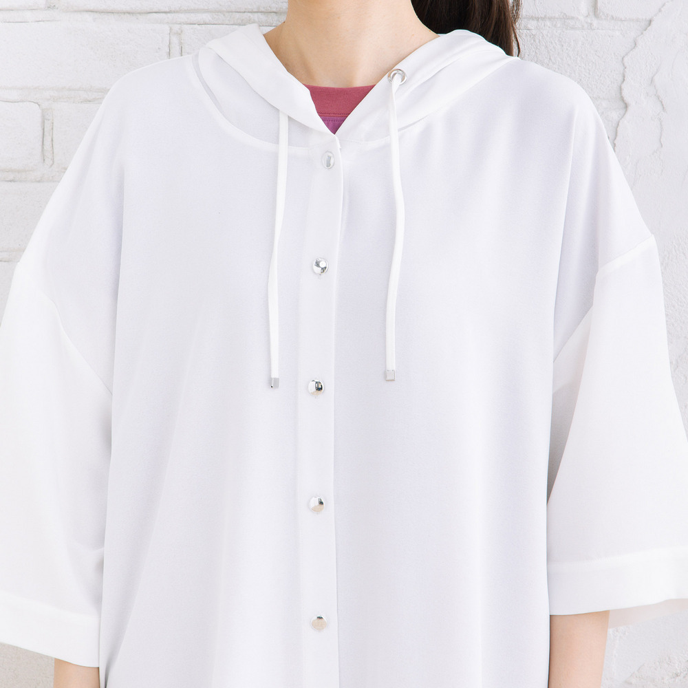 【COOL・UV・防シワ】スムースジョーゼットフーディブルゾン14