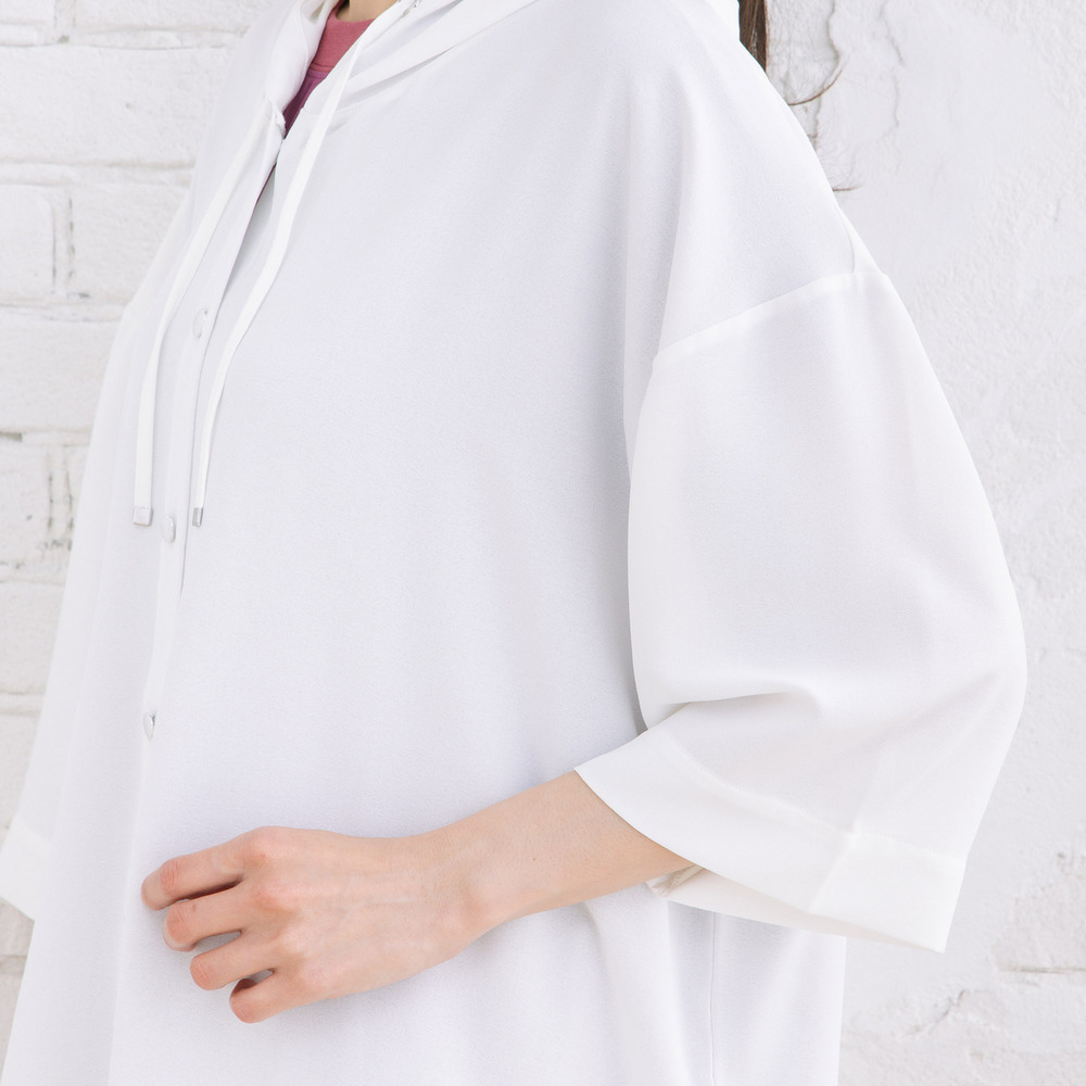 【COOL・UV・防シワ】スムースジョーゼットフーディブルゾン15