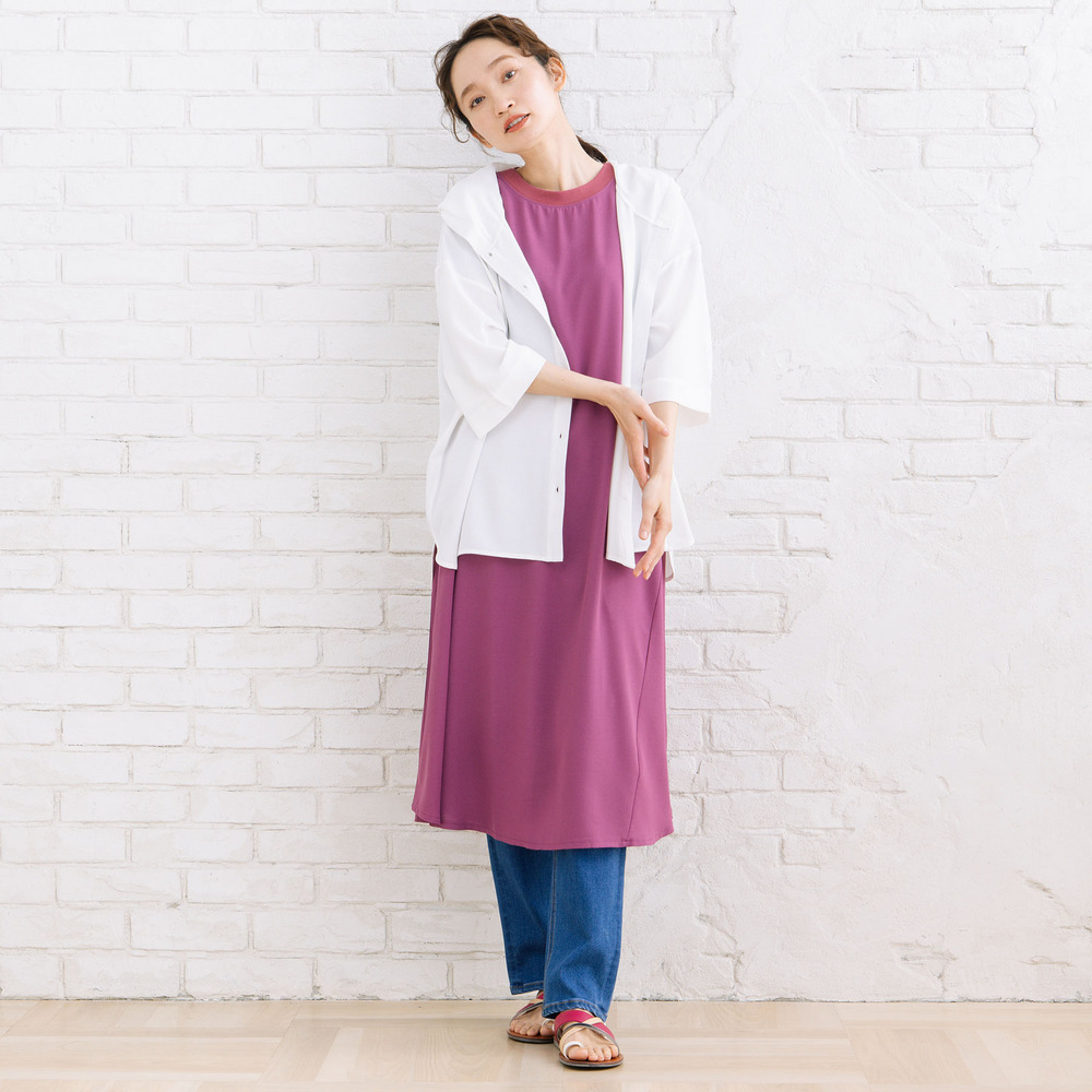 【COOL・UV・防シワ】スムースジョーゼットフーディブルゾン5