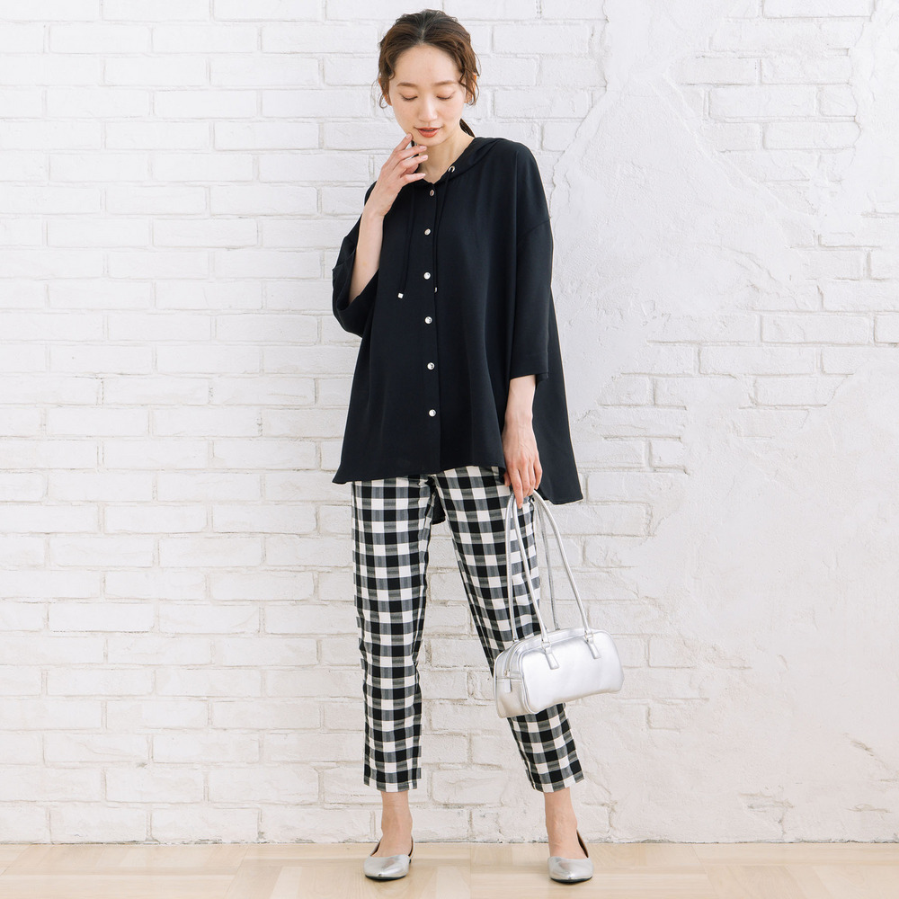 【COOL・UV・防シワ】スムースジョーゼットフーディブルゾン8