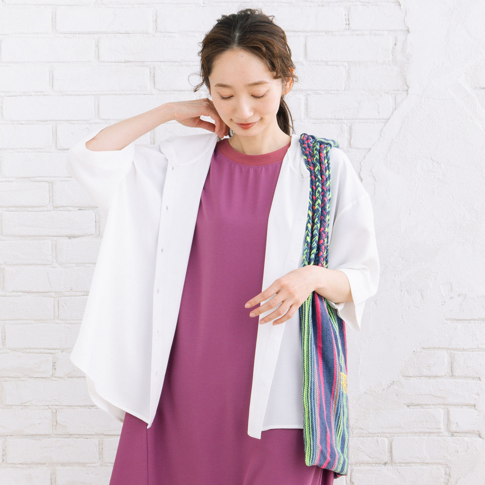 【COOL・UV・防シワ】スムースジョーゼットフーディブルゾン1