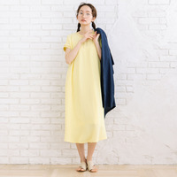 【COOL・UV・防シワ】スムースジョーゼットリブワンピース