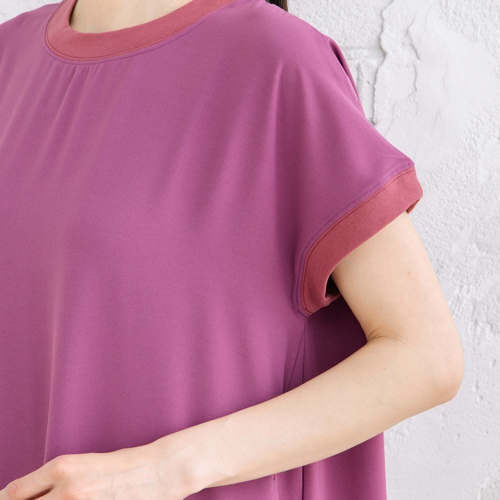 【COOL・UV・防シワ】スムースジョーゼットリブワンピース17