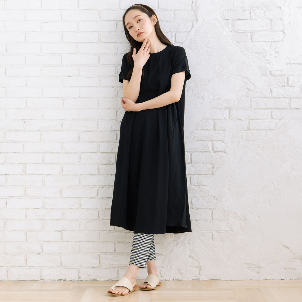 【COOL・UV・防シワ】スムースジョーゼットリブワンピース7