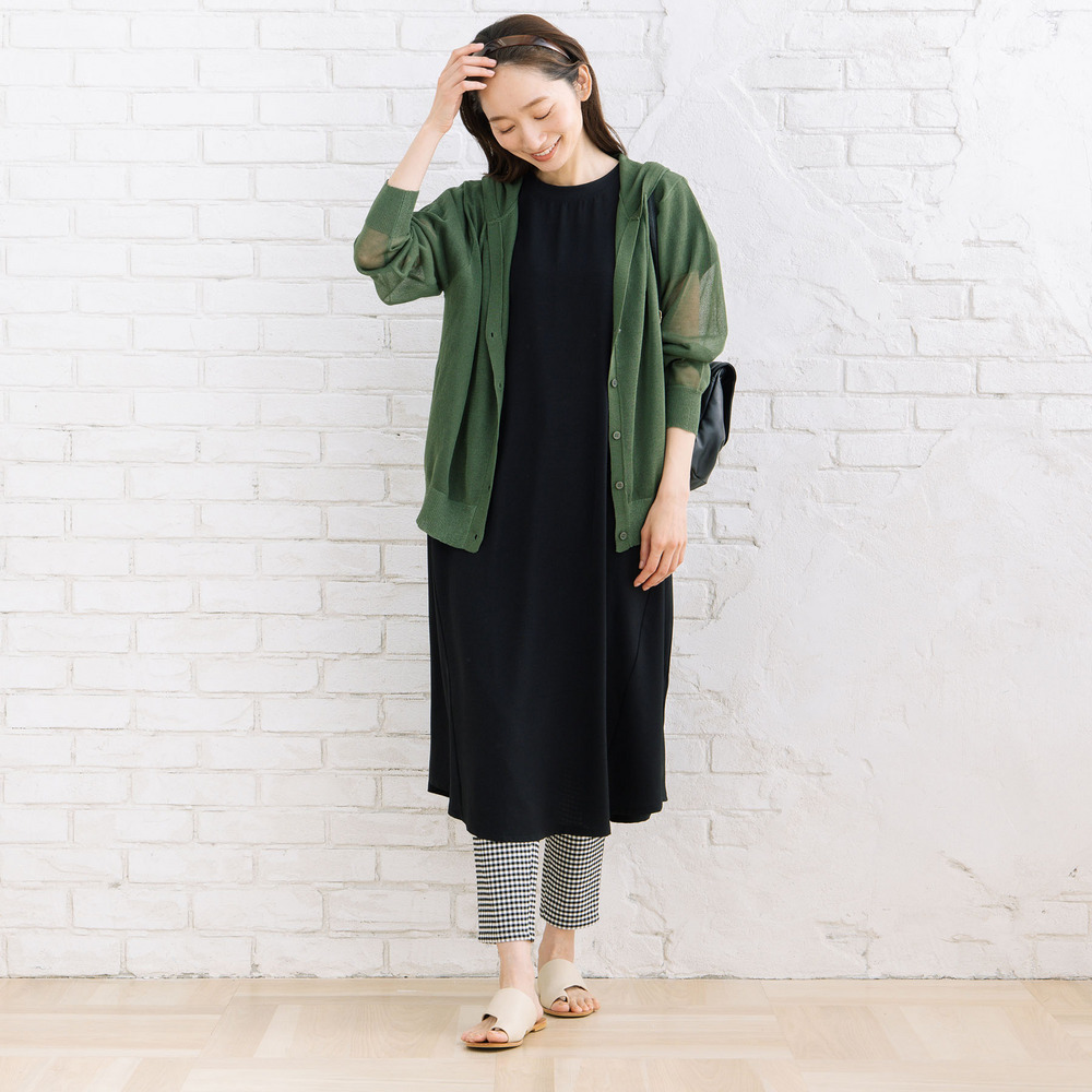 【COOL・UV・防シワ】スムースジョーゼットリブワンピース9