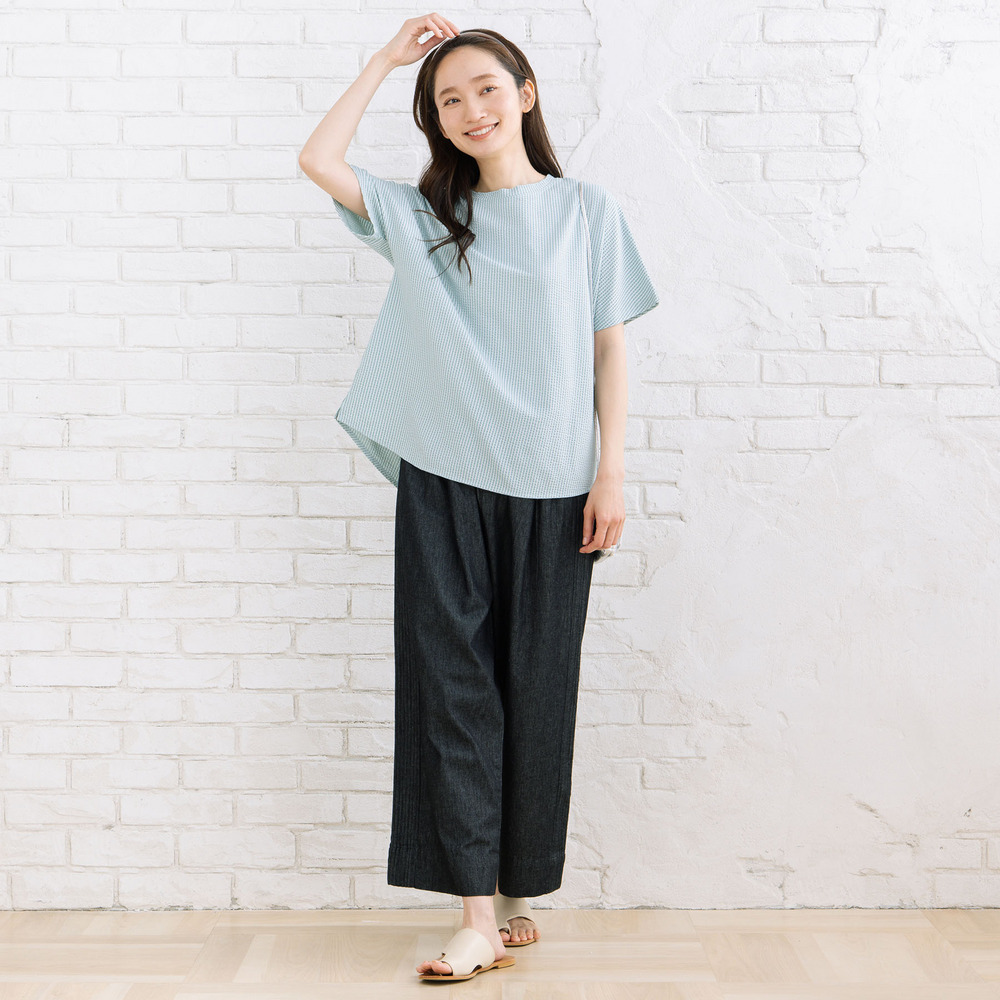 21号(6L~) 〈MADE IN JAPAN〉【LYCRA・COOLMAX・吸汗・速乾】シアサッカーカットソー【予約販売限定】2