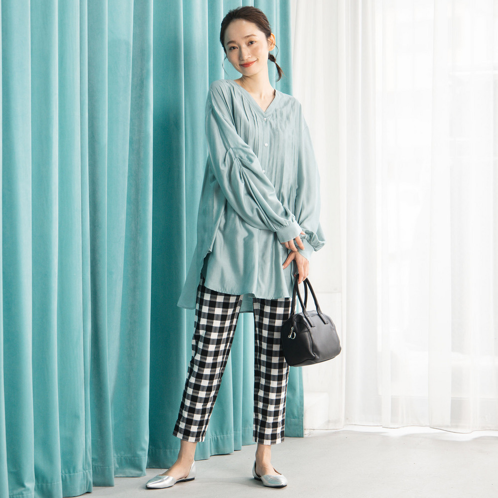 21号(6L~) アソートチェックストレッチパンツ【予約販売限定】1