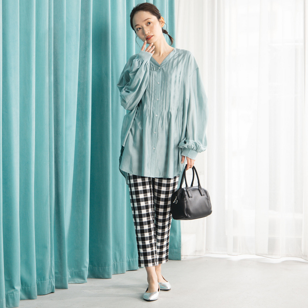 21号(6L~) アソートチェックストレッチパンツ【予約販売限定】2