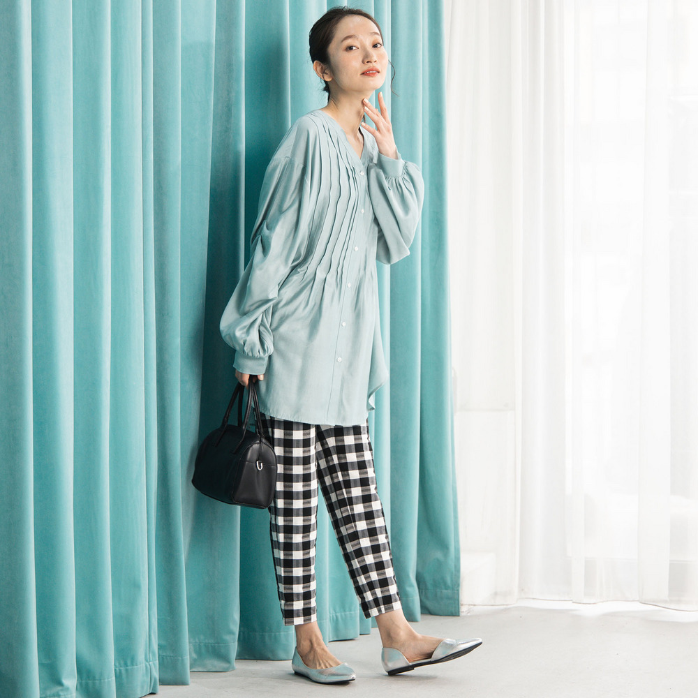 21号(6L~) アソートチェックストレッチパンツ【予約販売限定】3