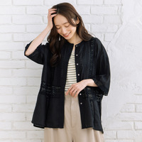 [Rogique]マニーレースライトボイルシャツ