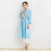 【sabstreet bis】【web限定】 【接触冷感】Aラインシャツワンピース