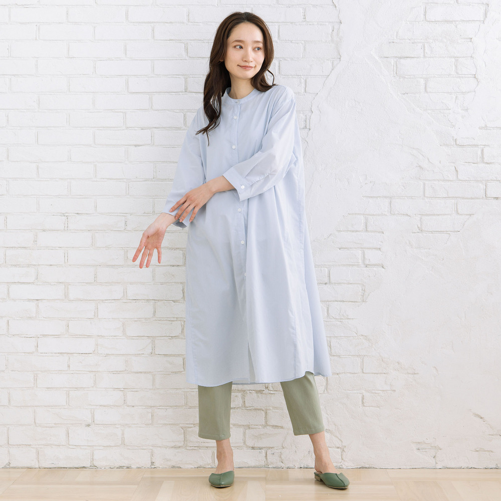 【sabstreet bis】【web限定】 【接触冷感】Aラインシャツワンピース1