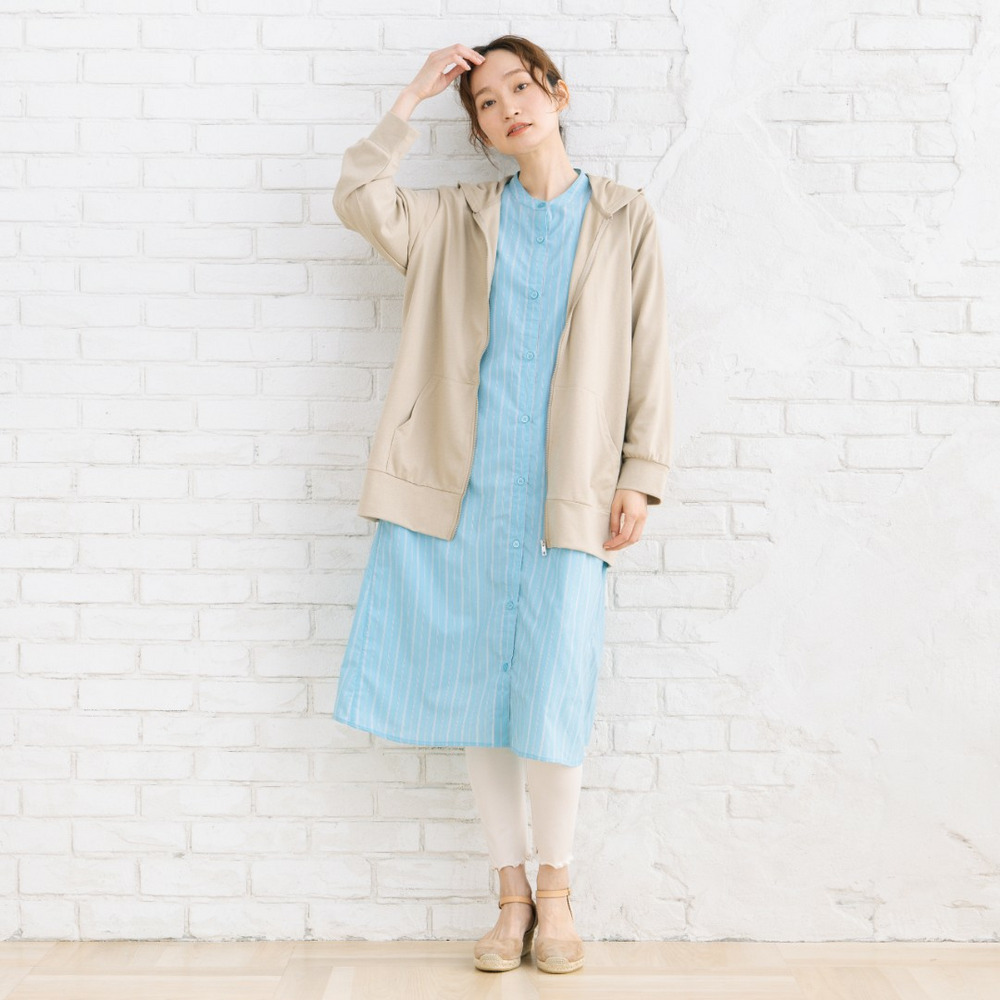 【sabstreet bis】【web限定】 【接触冷感】Aラインシャツワンピース10