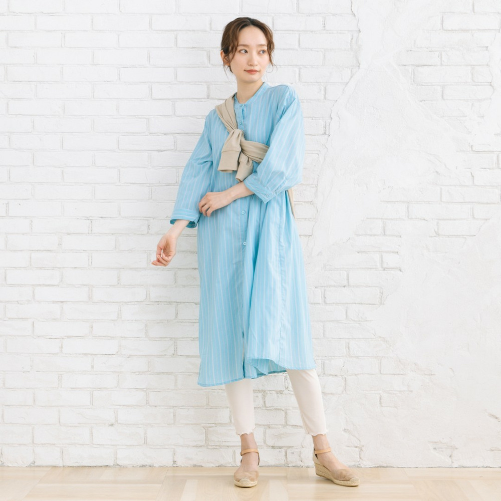 【sabstreet bis】【web限定】 【接触冷感】Aラインシャツワンピース11