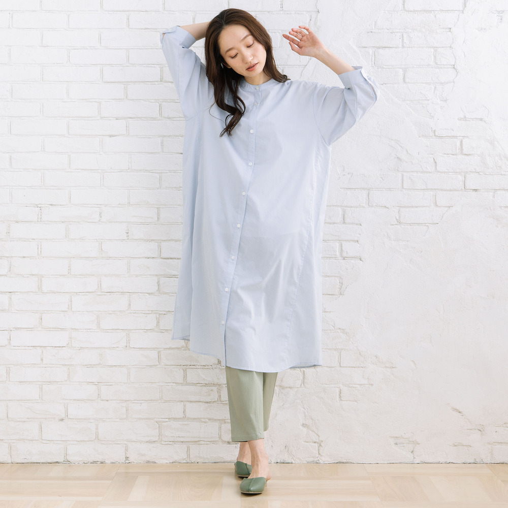 【sabstreet bis】【web限定】 【接触冷感】Aラインシャツワンピース2