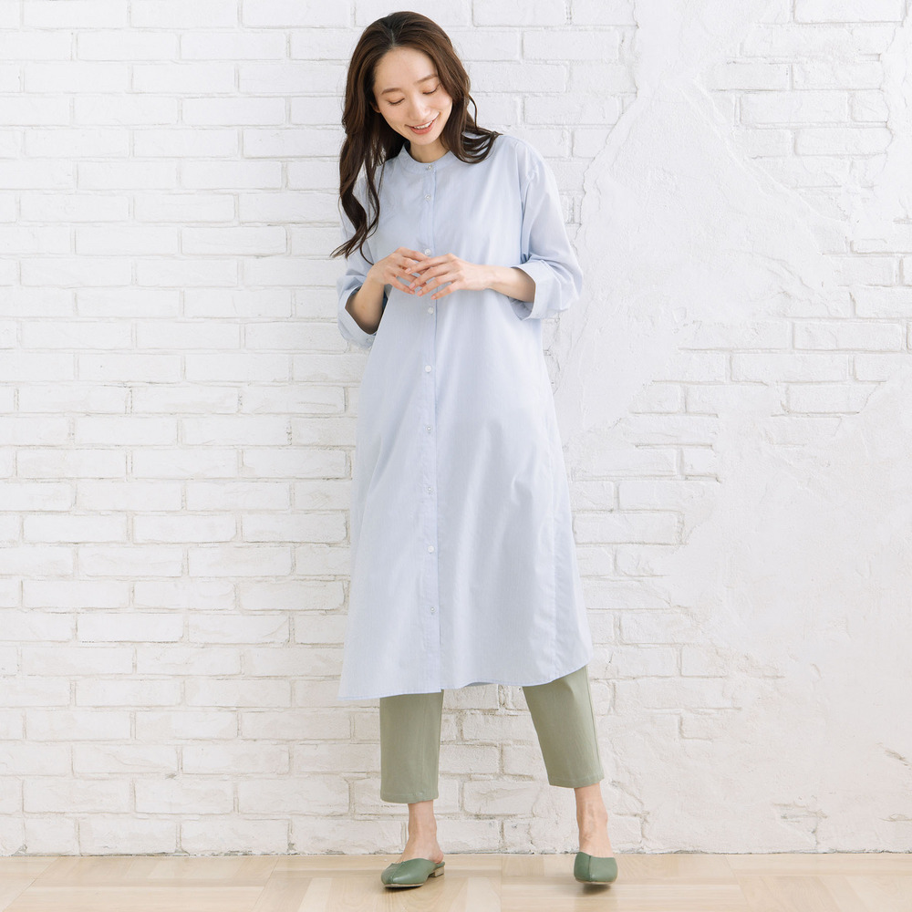 【sabstreet bis】【web限定】 【接触冷感】Aラインシャツワンピース4