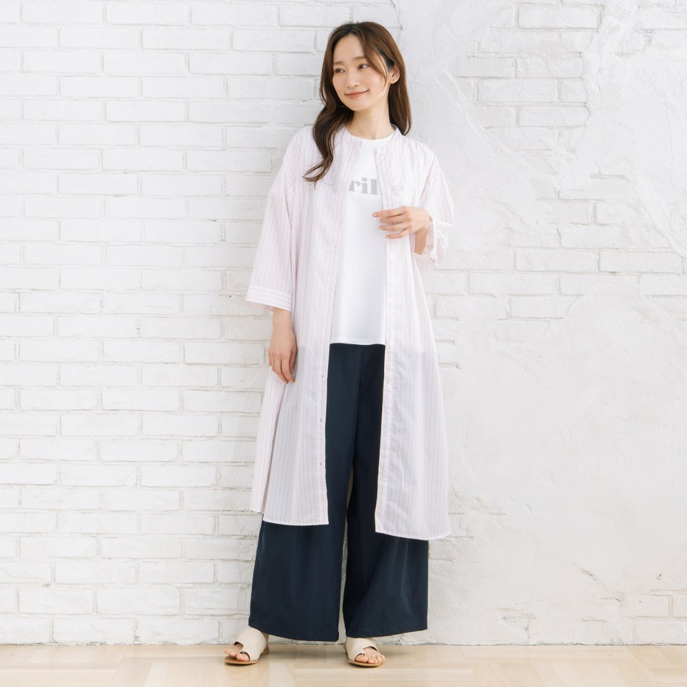 【sabstreet bis】【web限定】 【接触冷感】Aラインシャツワンピース5