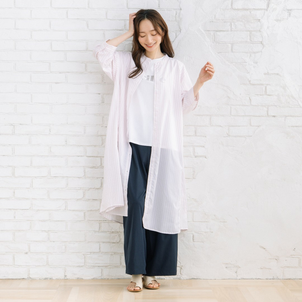 【sabstreet bis】【web限定】 【接触冷感】Aラインシャツワンピース6