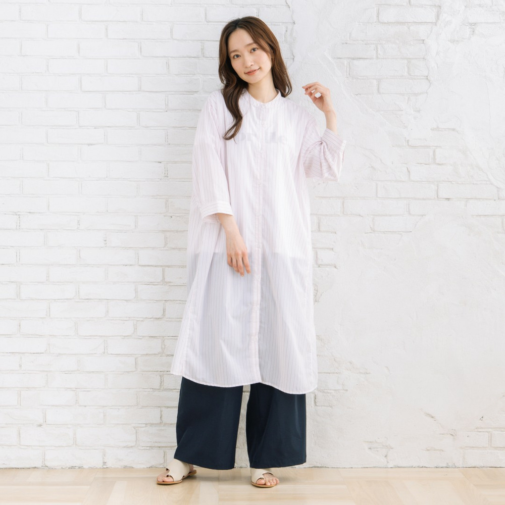 【sabstreet bis】【web限定】 【接触冷感】Aラインシャツワンピース8