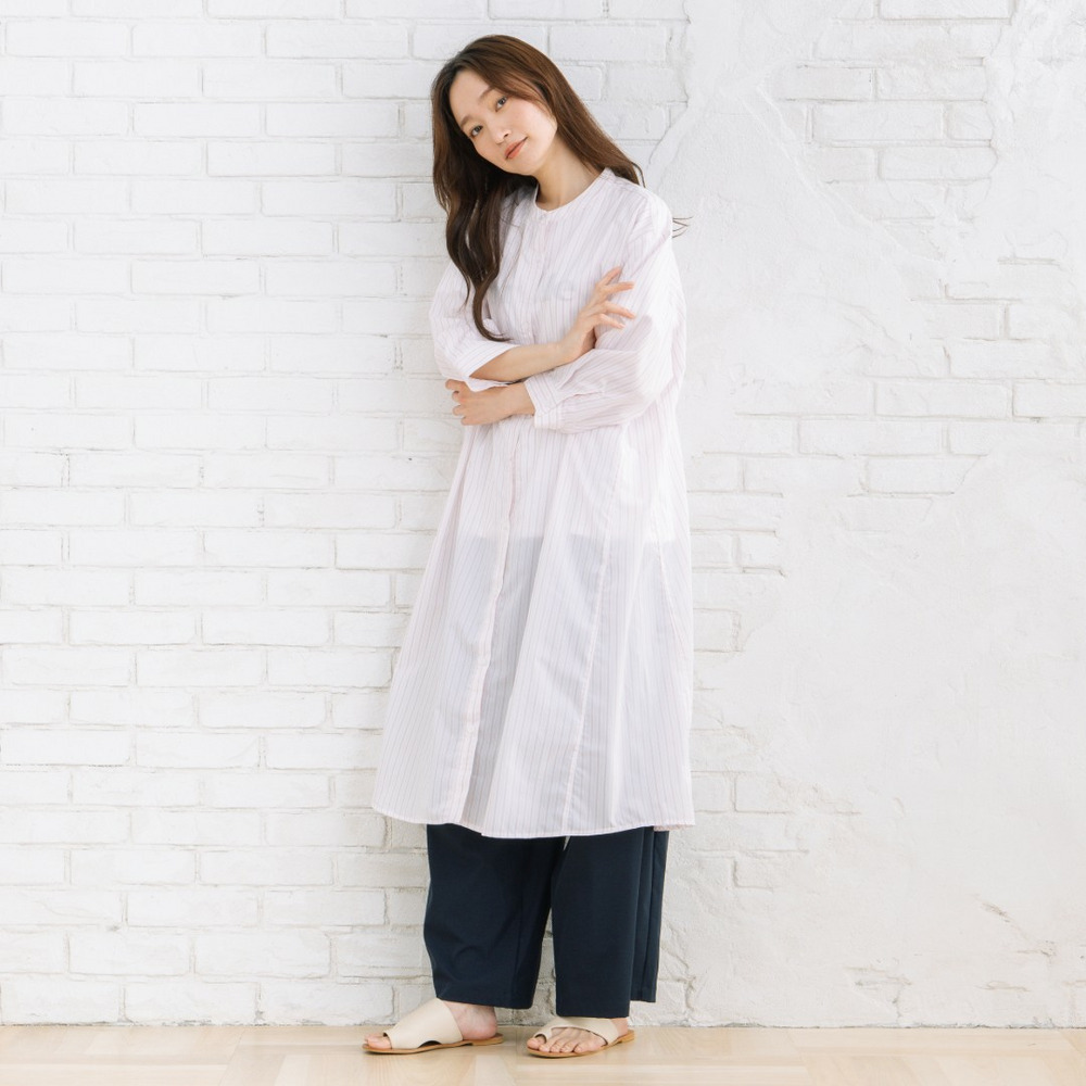 【sabstreet bis】【web限定】 【接触冷感】Aラインシャツワンピース9