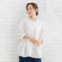 【sabstreet bis】【web限定】 【接触冷感】6分丈キーネックシャツ