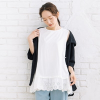 【sabstreet bis】【web限定】 裾刺繍レースタンクトップ