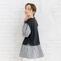 【sabstreet bis】【web限定】 チェック切替プルオーバー