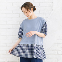 【sabstreet bis】【web限定】 チェック切替プルオーバー