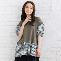 【sabstreet bis】【web限定】 チェック切替プルオーバー