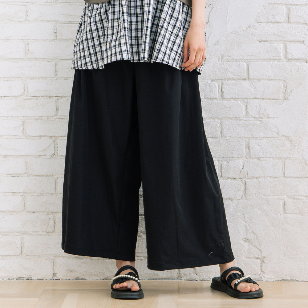 【sabstreet bis】【web限定】 ストレッチゆるタックワイドパンツ
