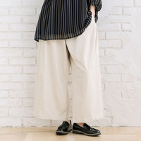 【sabstreet bis】【web限定】 ストレッチゆるタックワイドパンツ