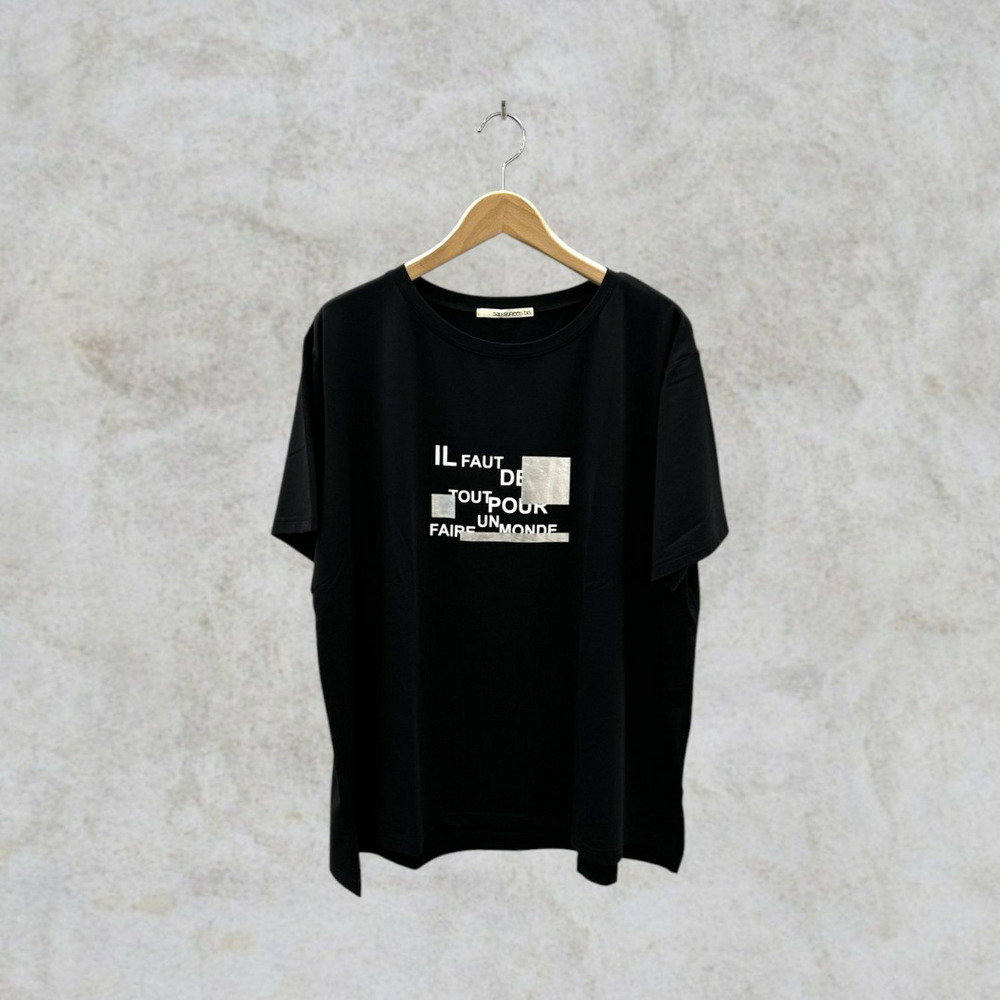 【sabstreet bis】【web限定】 箔×ロゴプリントTシャツ