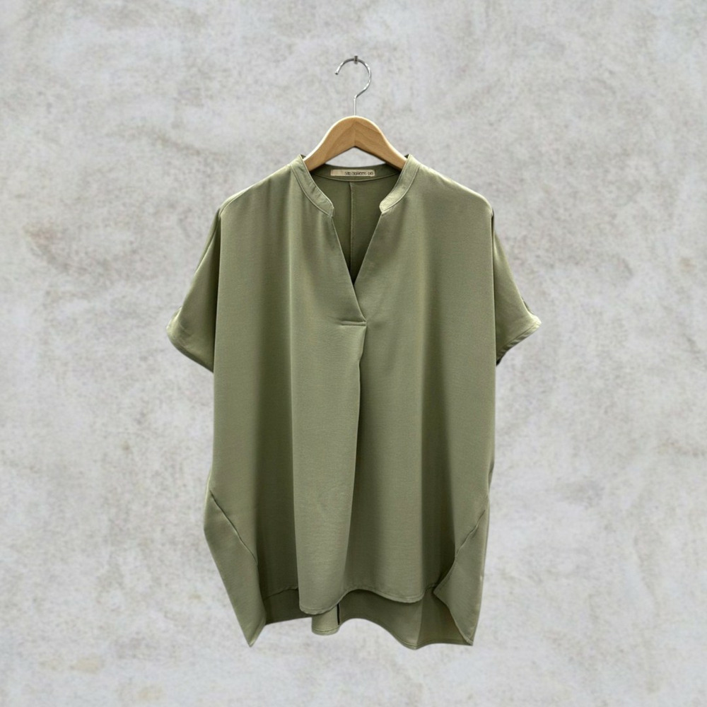 【sabstreet bis】【web限定】 【COOL・UV・防シワ】ライトジョーゼットスキッパーシャツ