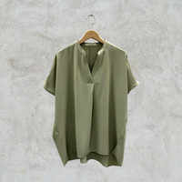 【sabstreet bis】【web限定】 【COOL・UV・防シワ】ライトジョーゼットスキッパーシャツ