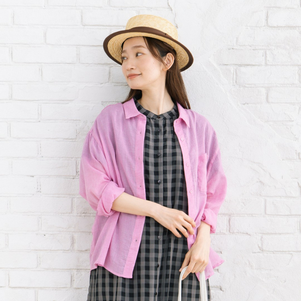 21号(6L～) ボイルシャンブレーシャツ【予約販売限定】