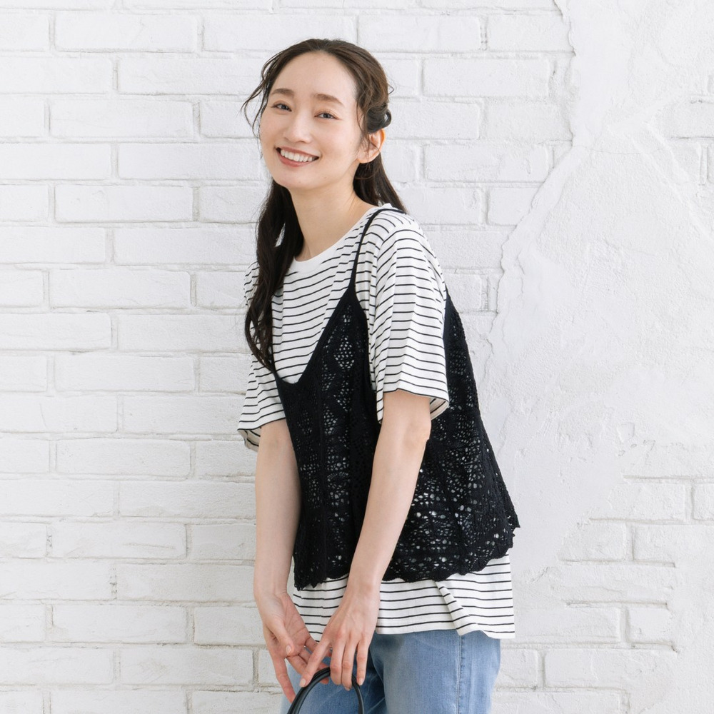 【sabstreet bis】【web限定】 レース風キャミアンサンブル