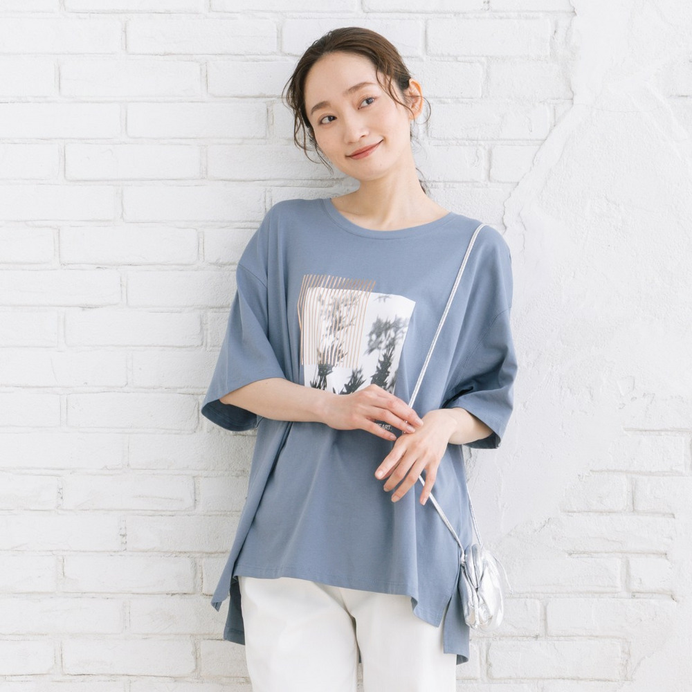 【sabstreet bis】【web限定】 モノクロプリントTシャツ