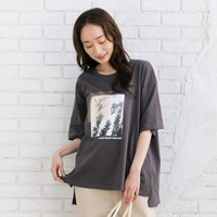 【sabstreet bis】【web限定】 モノクロプリントTシャツ