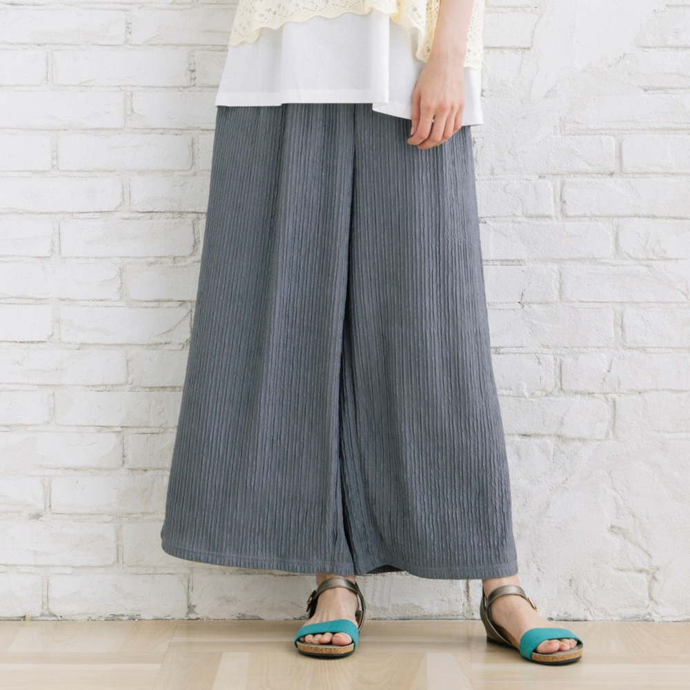 【sabstreet bis】【web限定】 ジャカードワイドパンツ