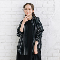 【sabstreet bis】【web限定】 シアーストライプシャツ
