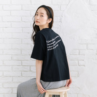 21号(6L～) [Rogique]THE MACMILLAN Alice Queen of Heartsバックプリントスペード刺繍Tシャツ