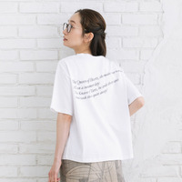 21号(6L～) [Rogique]THE MACMILLAN Alice Queen of Heartsバックプリントスペード刺繍Tシャツ