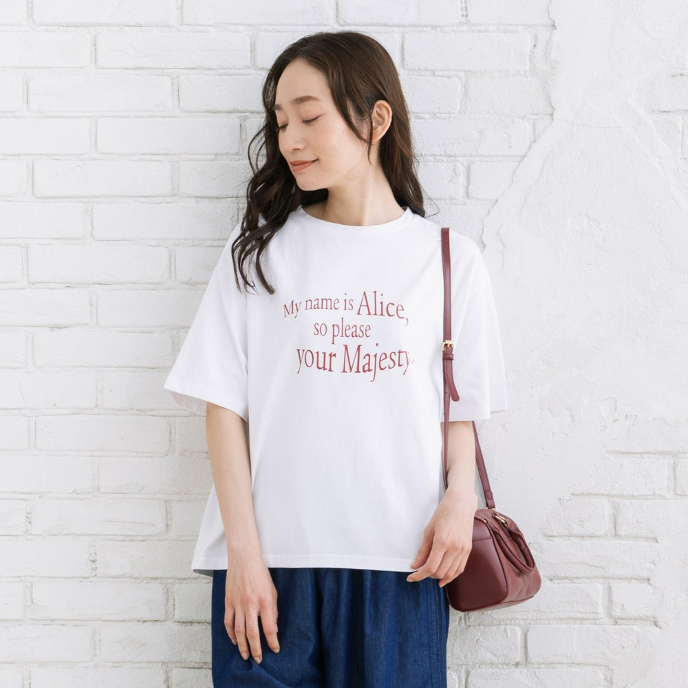 21号(6L～) [Rogique]THE MACMILLAN Alice Alice introduction スペードトランプ刺繍Tシャツ