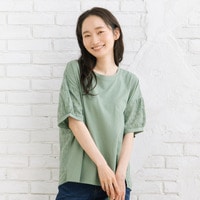 21号(6L～) サークルレースコンビカットソー【予約販売限定】