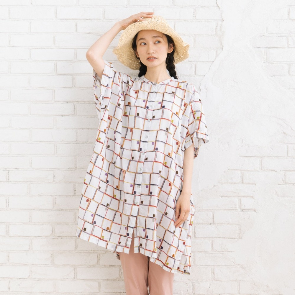 21号(6L～) スクエアドットプリントチュニック【予約販売限定】